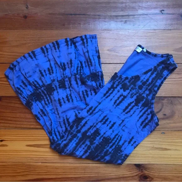 Prairie Cotton Blue Black Tie-Dye Swimsuit Cover-Up, EUC, L - Picture 12 of 12